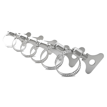 华臂  201不锈钢手柄式抱箍卡箍气管道固定接头手拧喉箍水管紧箍卡扣燃 防锈耐磨  21-38mm【5个装】