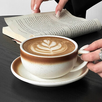 PAKCHOICE泽田杯陶瓷杯咖啡杯专业拿铁艺术拉花杯压纹马克杯品鉴杯