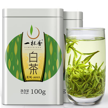 一杯香茶叶绿茶正宗安吉明前白茶200g2025新茶过年货节礼盒装自己喝自饮