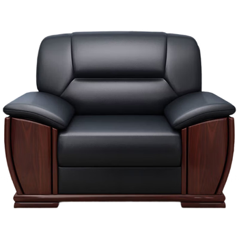 隆旭 办公沙发组合办公室简约会客接待沙发商务皮沙发 西皮单人位 