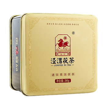 泾渭茯茶贡福尊品280g黑茶叶陕西茯砖茶金花茯茶免撬茯茶陕西特产礼盒装