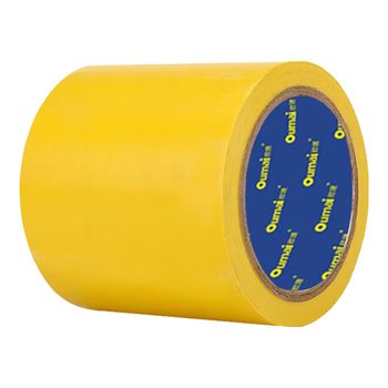 欧唛（oumai）黄色警示胶带 加宽警戒胶带PVC斑马线隔离警示贴 仓库车间地面5S定位划线胶带 黄色10cm*20m 1卷装