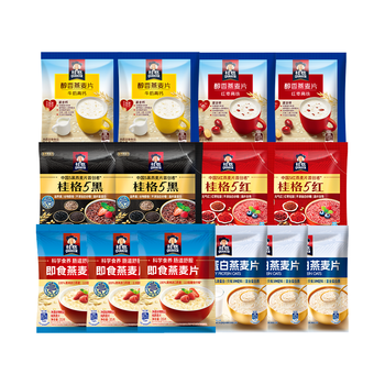 桂格14天多口味麦片组合  营养早餐 膳食纤维 独立小包