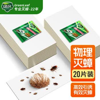 绿叶蟑螂粘板20片送引诱剂20袋灭蟑杀蛮蠊粘蟑螂纸GL2118-1