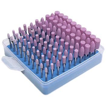 金信砂轮打磨头柄3mm工业级耐磨组合套装红刚玉金属模具除锈扩孔去毛刺磨削抛光风磨电磨头火石仔