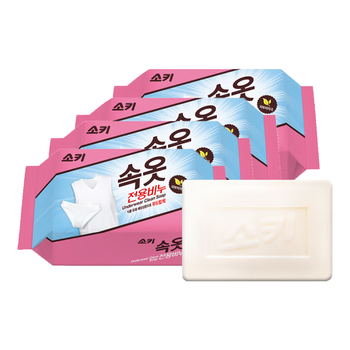 無瑾花 韩国进口 女士内衣洗衣皂肥皂150g×4块 天然椰油皂基 瓦解血渍