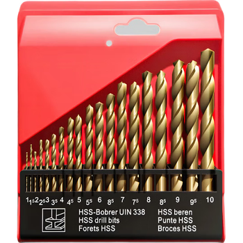 捷立（GeeLii）麻花钻头套装 铝合金打孔瓷砖金属钢铁手电钻转头19件套 56218