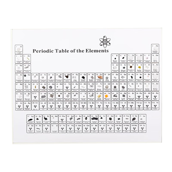 博教【全网低价】元素周期表化学元素亚克力水晶透明摆件 83种实物款 150X114X20mm六一儿童节礼物