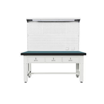 秦筑防静电工作台流水线检验桌车间重型维修操作台 1.5米平三抽双挂板
