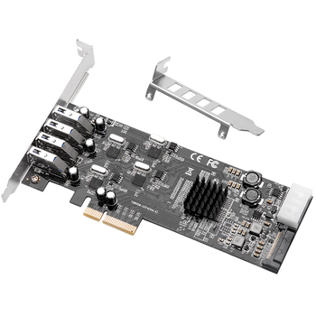 魔羯（MOGE）PCIE x4转4口USB3.0四口独立通道USB3.2 Gen2扩展卡 工业相机20Gbps高速传输MC2025