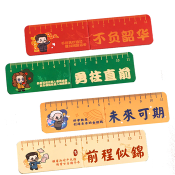 狮洛德 磁性书签4枚折叠书页夹新年礼物多功能励志文字直尺文具小礼品伴手礼独立包装