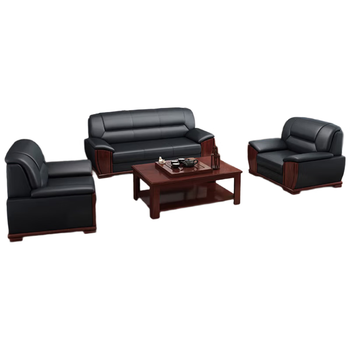 隆旭办公沙发茶几组合办公室简约会客接待商务沙发  西皮3+1+1+长茶几