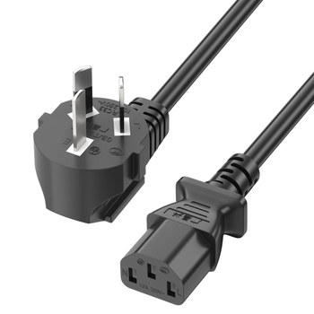 广昌兴（G.C.X）3C认证 国标10a弯头三插-C13三孔品字尾大功率电源线 3*1.5平方无氧铜芯 2米 适用于服务器台式主机PDU连接线