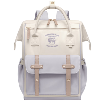 POLO双肩包女大容量背包小众学院风书包15.6英寸电脑包生日礼物送女友