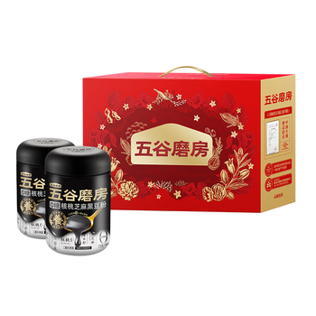 五谷磨房食养礼低GI无糖黑芝麻糊核桃芝麻粉送长辈送父母礼品1092g