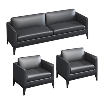 圣黎办公沙发商务接待会客洽谈沙发办公主管经理室沙发3+1+1（西皮）