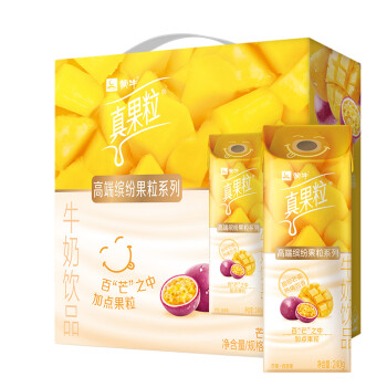 蒙牛 真果粒牛奶饮品 芒果百香果口味 240g×12 礼盒装,降价幅度3.7%