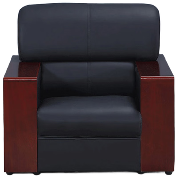 隆旭办公家具办公沙发办公室简约会客接待沙发商务皮沙发 西皮单人位 