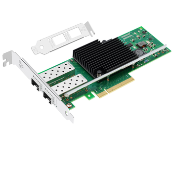 EB-LINK intel X710芯片PCI-E X8万兆双光口网卡10G光纤SFP+服务器网络适配器X710DA2BLK支持融合存储