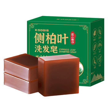 KOOGIS侧柏叶洗发皂洗发水手工香皂角何首乌中草药洗头护发包黑发乌发皂