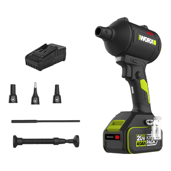 威克士20V锂电吹尘枪WU093(4.0单电)鼓风机工业吹灰机小型手持暴力风扇