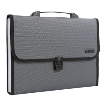 晨光（M&G）AWT90959 A4办公手提风琴包资料包文件包12格 灰色