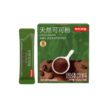 京东京造鲜来多天然生可可粉150g（5g*30袋）未碱化烘焙热巧克力冲饮小包