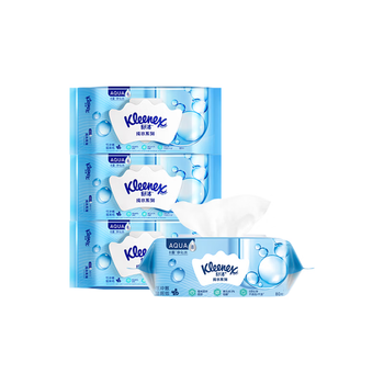 舒洁（Kleenex）湿厕纸80抽*3包家庭装洁厕湿巾纯水湿厕纸婴儿湿厕纸洁厕湿巾