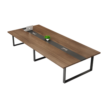 森菲亚会议桌长桌办公桌现代办公室长方形洽谈桌椅组合4.5*1.5米单桌