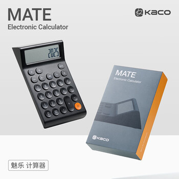 KACO大屏语音计算器财务/办公口算12位显示真人语音计算机办公文具用品 魅乐黑色