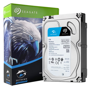 希捷（SEAGATE）安防硬盘 8TB 256MB SATA CMR垂直 机械硬盘 视频储存 三年质保 希捷酷鹰 3.5英寸ST8000VX010