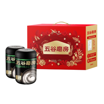 五谷磨房有机黑芝麻糊核桃芝麻黑豆粉年货有机食品礼盒960g
