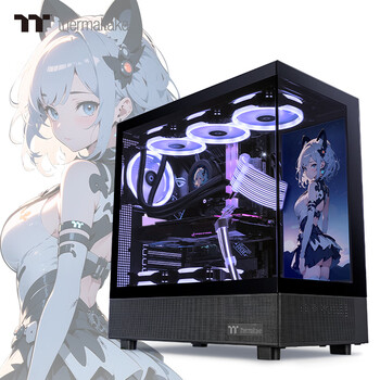 Thermaltake（Tt）钢影 透S 海景房机箱 电脑主机 黑色（ATX主板/支持360水冷/270°全景/9风扇位/4090显卡）