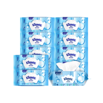 舒洁（Kleenex）纯水湿厕纸80抽*10包 (800抽)清洁湿纸巾私处清洁EDI纯水