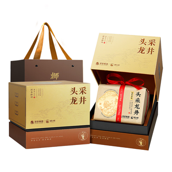 狮峰牌2026年新茶预售绿茶龙井茶叶明前特级头采250g金装高档礼盒装