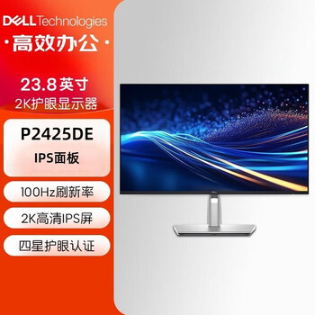 戴尔（DELL）电脑办公显示器 2K高清 23.8英寸 IPS电脑显示屏 100Hz type-C 90W 升降旋转 P2425DE
