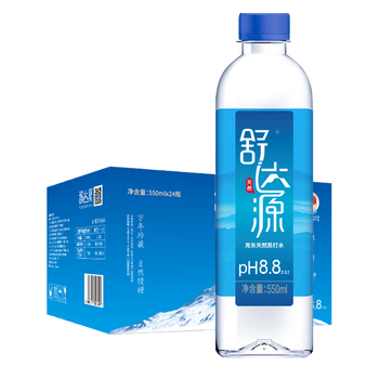 舒达源 克东天然苏打水550ml*24瓶 京东自营高端弱碱性饮用水整箱