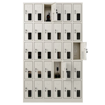 中伟手机柜存放柜工厂医院学校对讲机充电柜存放柜亚克力40门