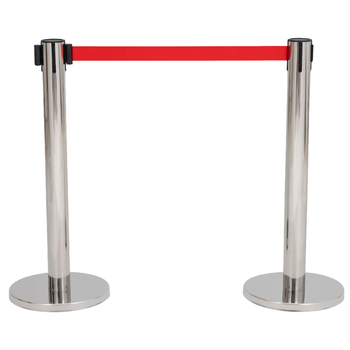 惠象隔离带伸缩带 警戒线 一米线栏杆 排队护栏 伸缩围栏警示带防护栏 不锈钢5m