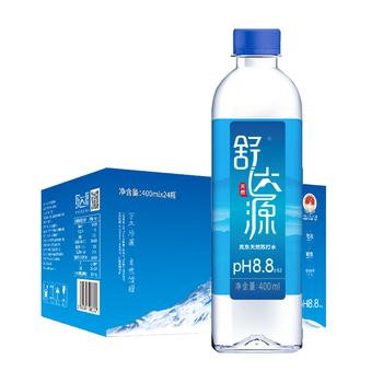舒达源 克东天然苏打水京东自营400ml*24瓶 无糖弱碱性饮用水整箱小瓶