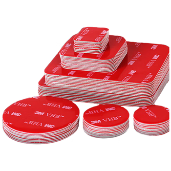 3M双面胶VHB™强力无痕耐高温办公学习婚庆贴春联ETC用胶4910透明款长85mm*宽54mm 2片