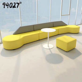 94027 公司大厅会客接待等候洽谈休闲区营业厅创意异形办公沙发