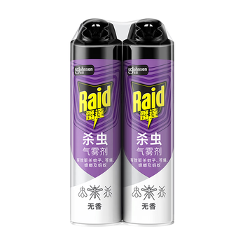 雷达（Raid）杀虫剂喷雾550ml*2瓶无香型家用室内杀虫气雾剂 蟑螂药 灭蟑螂