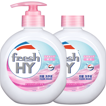 威露士清可新抑菌洗手液樱花525ml+525ml补充装替换 家庭儿童消毒护手