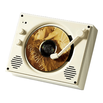 万利达（Malata）一体式CD机 CD播放机 唱片机造型 音响 cd机 桌面音响 颜值音响 北欧白木纹