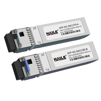 HAILE海乐 光模块SFP-XG-SM1270-A万兆单模单纤10G 1270/1330nm 10km带DDM 1对兼容华为锐捷中兴思科