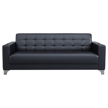 隆旭办公沙发简约休闲舒适会客接待商务沙发 三人位（西皮）