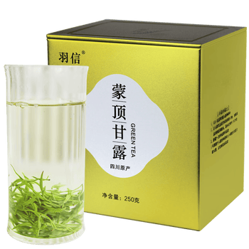 羽信蒙顶甘露四川明前绿茶茶叶特一级蒙顶山茶高山茶自已喝罐装半斤