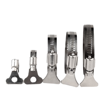 固万基（GUWANJI）带手柄喉箍 304不锈钢手柄管箍手拧卡箍抱箍收紧箍管卡 M33-57[5个/包]