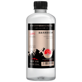 纳度东方苏打克东纯天然苏打水530ML*12整箱弱碱性饮用水非矿泉水